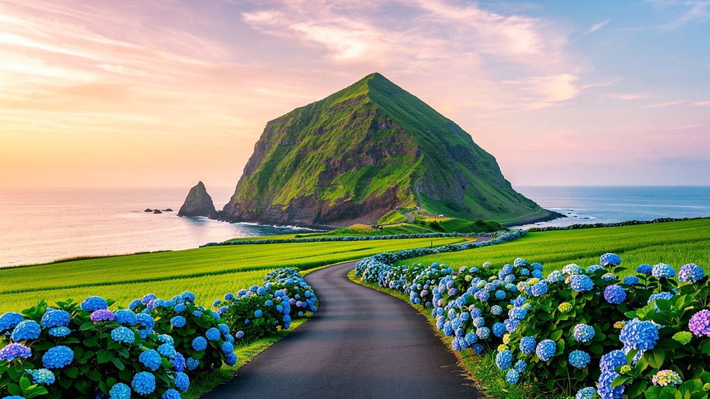 Walking the hydrangea roads before the rains: Jeju-do in early June